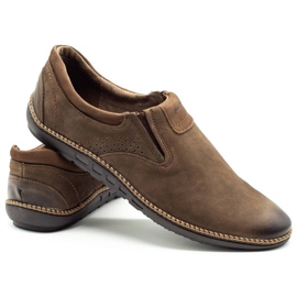 Joker Sapatos masculinos, mocassins de couro 937 oliva marrom