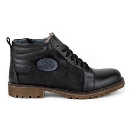 Mario Pala Botas de inverno masculinas negras de 865 MP preto
