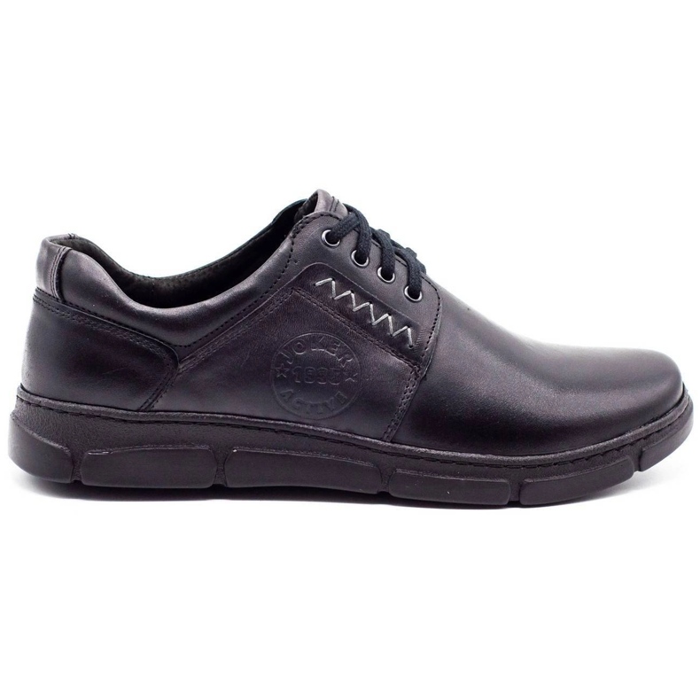 Joker Sapatos de couro masculinos negros 506 preto