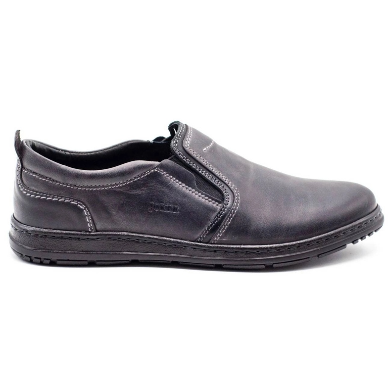 Joker Mocassins de couro cinza masculino 535