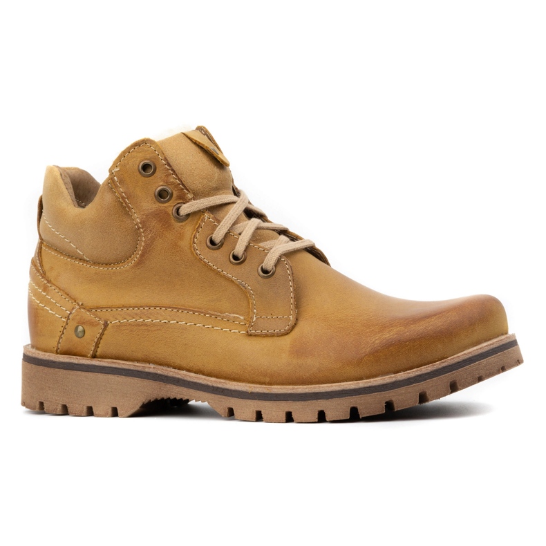 KOMODO Sapatos masculinos com isolamento de botas de neve 885 camelo castanho