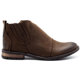 KOMODO Botas de inverno masculinas marrons 872K castanho
