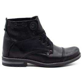 KOMODO Botas de inverno masculinas negras 812K preto KOMODO Botas de inverno masculinas negras 812K preto