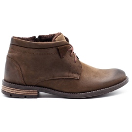 KOMODO Botas de inverno masculinas marrons 834K castanho