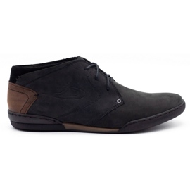 Polbut Sapatos masculinos pretos isolados C37F camurça