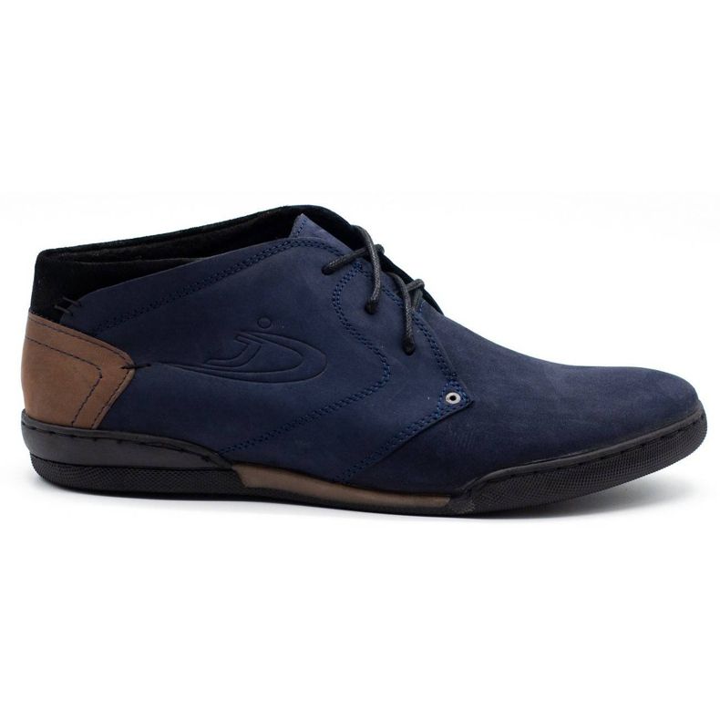 Polbut Sapatos isolados masculinos C37F camurça azul marinho