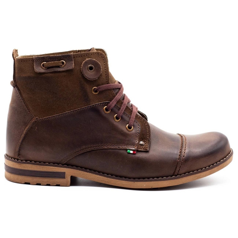 KOMODO Botas de inverno masculinas 812K marrons castanho