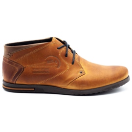 Polbut Sapatos isolados masculinos C37F vermelho laranja