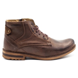 KOMODO Botas de inverno masculinas marrons 731K castanho KOMODO Botas de inverno masculinas marrons 731K castanho