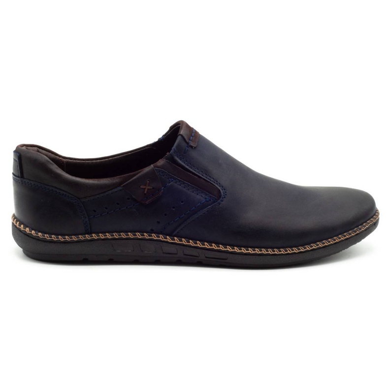Polbut Sapatos masculinos 401E azul marinho