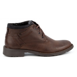 Polbut Sapatos masculinos com isolamento J38S marrom escuro