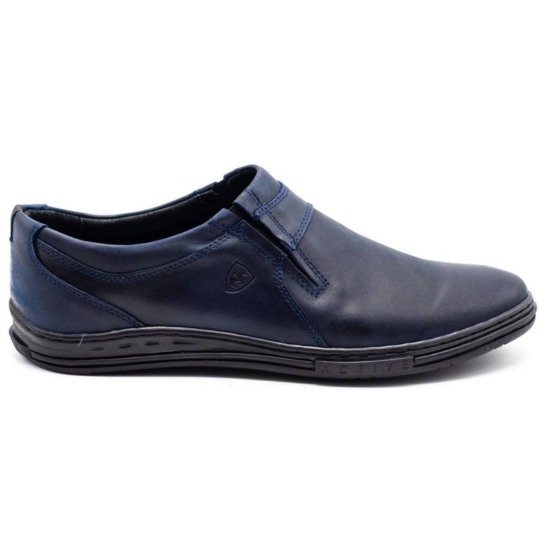 Polbut Sapatos masculinos slip 362E azul marinho