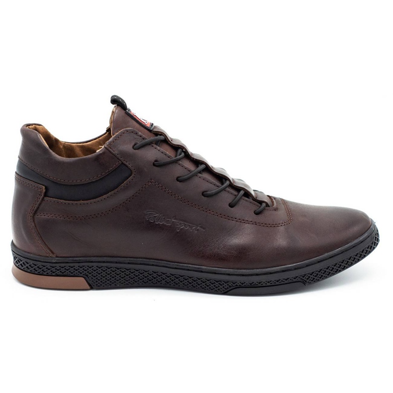 Polbut Sapatos de inverno masculino K26F marrom escuro castanho