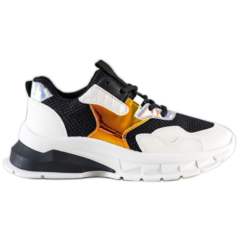 SHELOVET Tênis da moda branco preto multicolorido