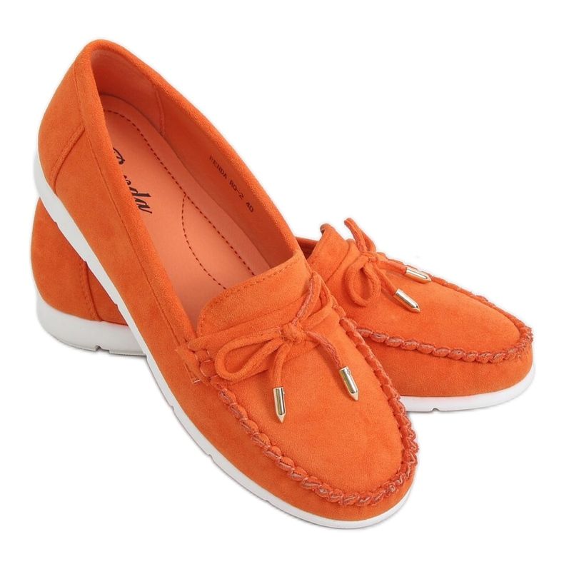 Mocassins femininos laranja RQ-2 Orange
