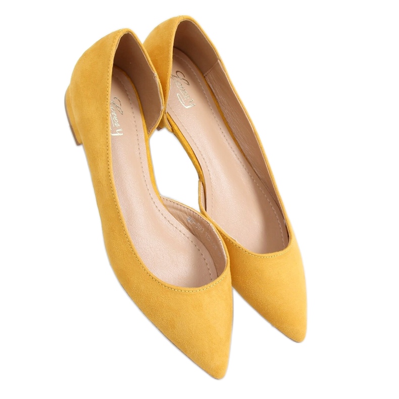 Honey cut ballerinas MM-593 Yellow amarelo