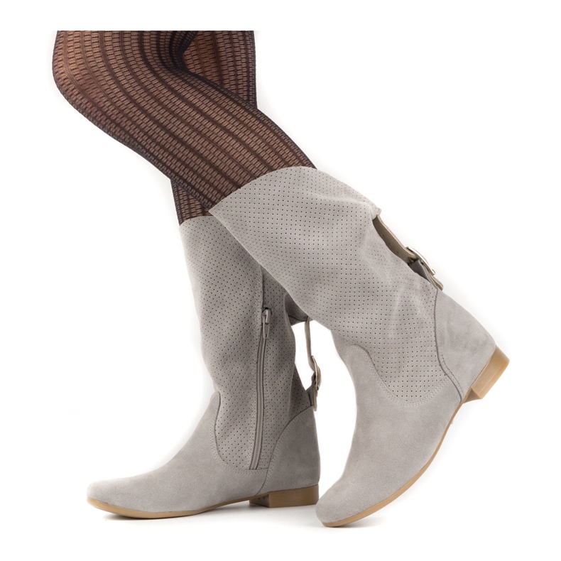 Olivier Openwork Elena bota cinza