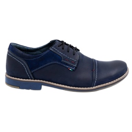 Olivier Sapatos de couro masculino 253 azul marinho azul-marinho