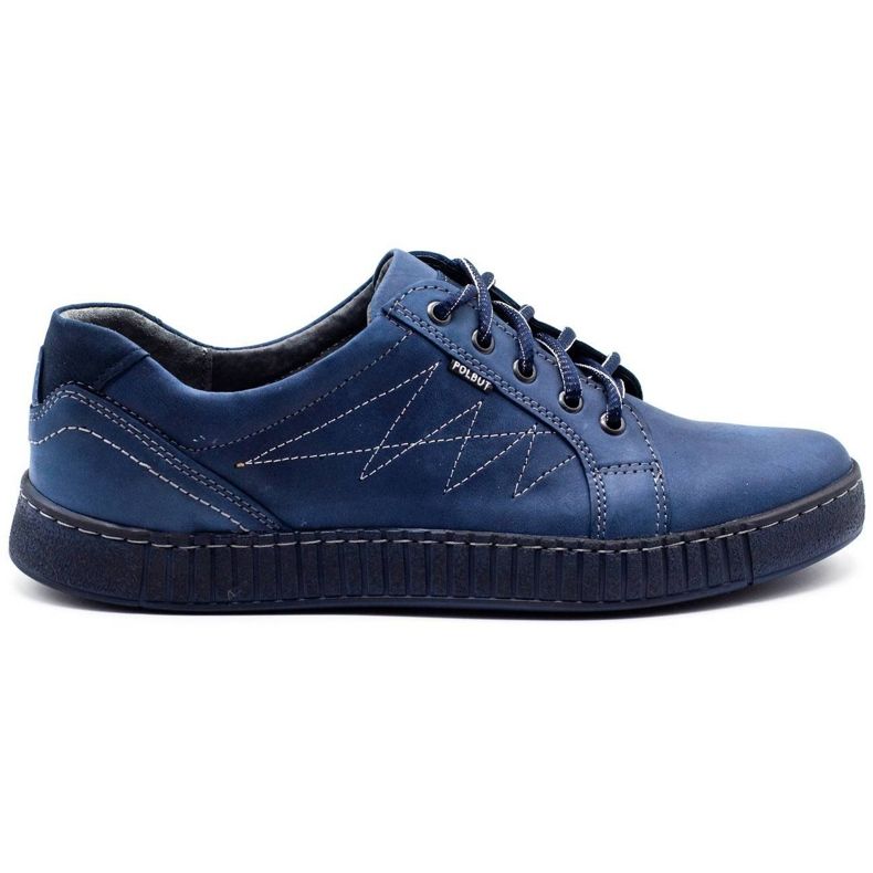 Polbut Sapatos masculinos casuais J66 azul marinho