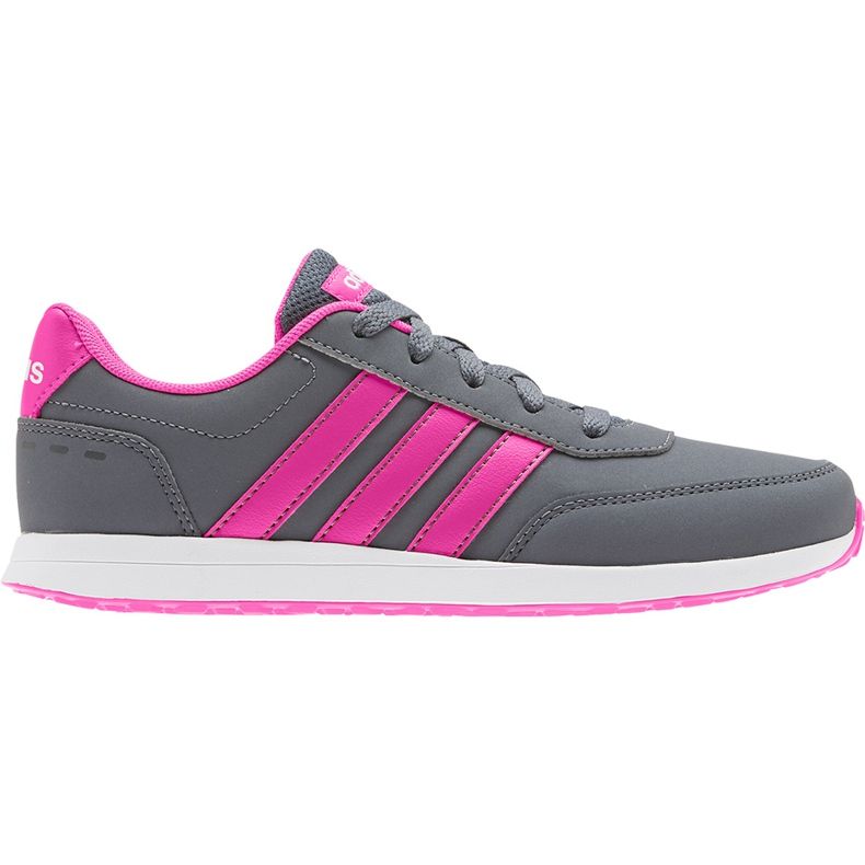 Sapatos infantis Adidas Vs Switch 2 K cinza-rosa FV5653