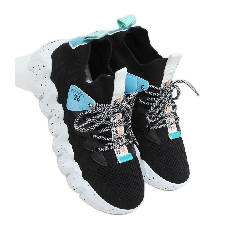 Sapatos esportivos pretos NB387 pretos de sola alta