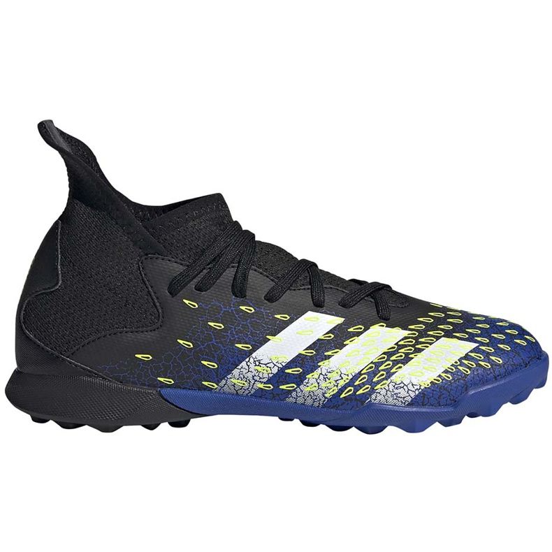 Chuteiras adidas Predator Freak.3 Tf Junior pretas e azuis FY0624 preto preto