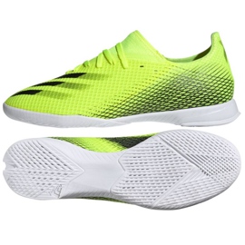 Chuteiras Adidas X Ghosted.3 In M FW6937 néon branco e amarelo verde