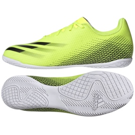 Chuteiras Adidas X Ghosted.4 In M FW6906 néon branco e amarelo verde