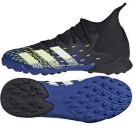 Chuteiras Adidas Predator Freak.3 Tf Jr FY0624 branco, azul marinho, preto preto