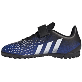 Chuteiras Adidas Predator Freak.4 H&amp;L Tf Jr FY0628 branco, azul marinho, preto azul
