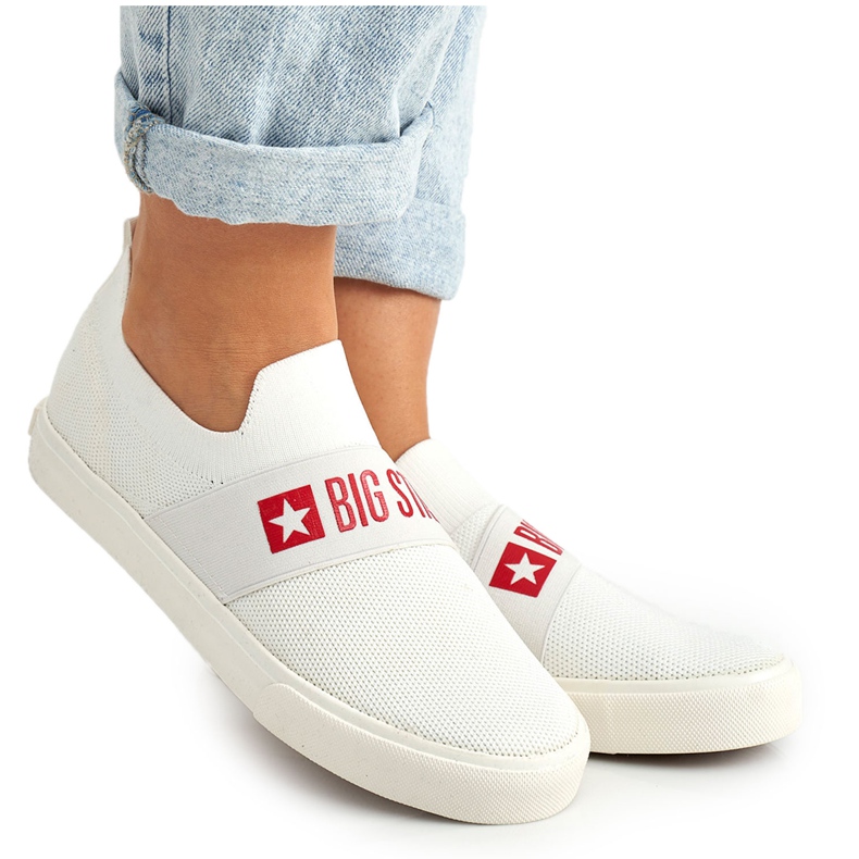 Tênis feminino slip-on Big Star FF274219 branco