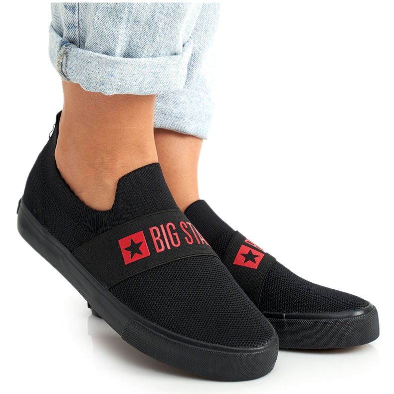 Tênis feminino slip-on Big Star FF274221 preto