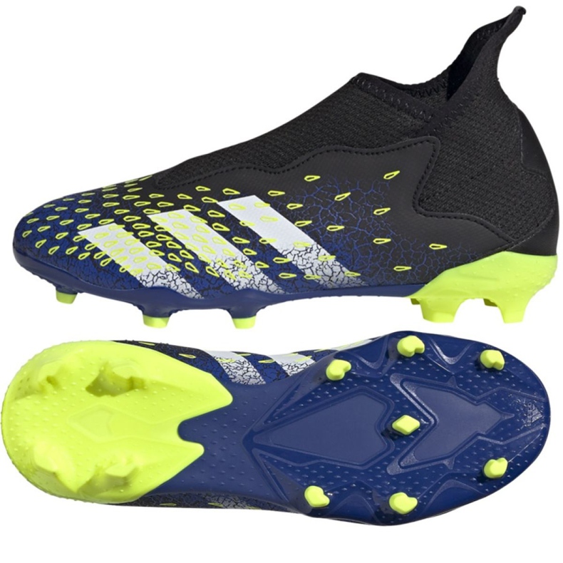 Chuteiras Adidas Predator Freak.3 Ll Fg Jr FY0618 branco, preto, real preto