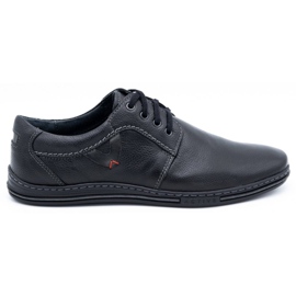 Mario Pala Sapatos pretos masculinos com atacadores 674