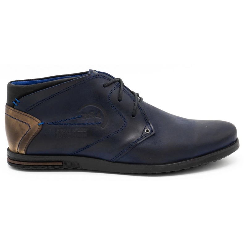 Polbut Sapatos de couro masculino C37SW azul marinho