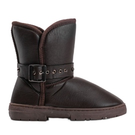 Botas de neve marrons 7-Y903 marrom