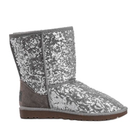 Botas com isolamento de prata, emu tipo 889 cinza