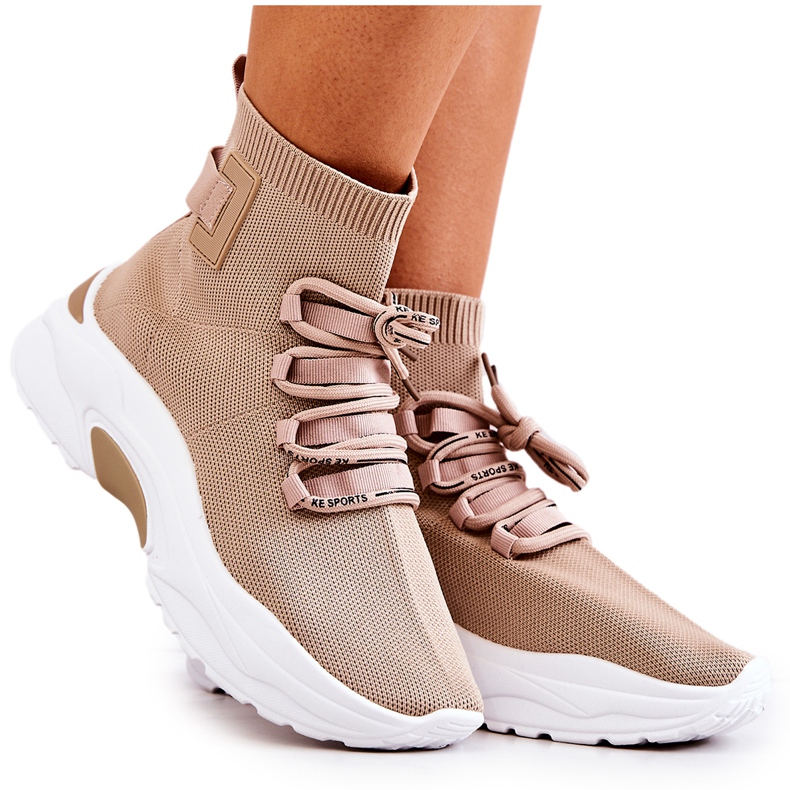 Meias esportivas femininas Beige KeSports bege