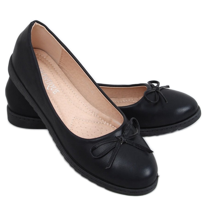 Bailarinas femininas negras YSD826 Black preto