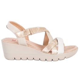 Kylie Sandálias leves com velcro marrom multicolorido