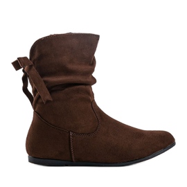 Botas femininas de camurça marrom DH26