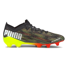 Chuteiras Puma Ultra 1.2 Fg Ag preto-verde-vermelho 106299 02