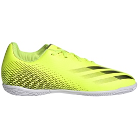Adidas X Ghosted.4 In Junior chuteiras amarelo-preto-branco FW6923