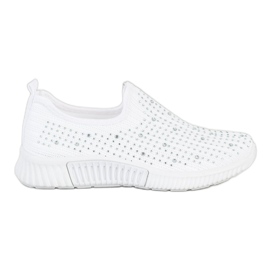 SHELOVET Slipons com cristais branco SHELOVET Slipons com cristais branco