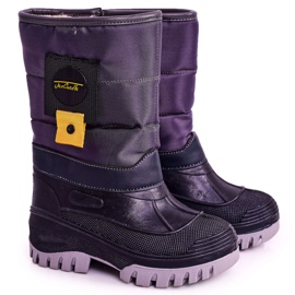Apawwa Botas de neve infantis aquecidas com pele cinza-rubi roxo multicolorido