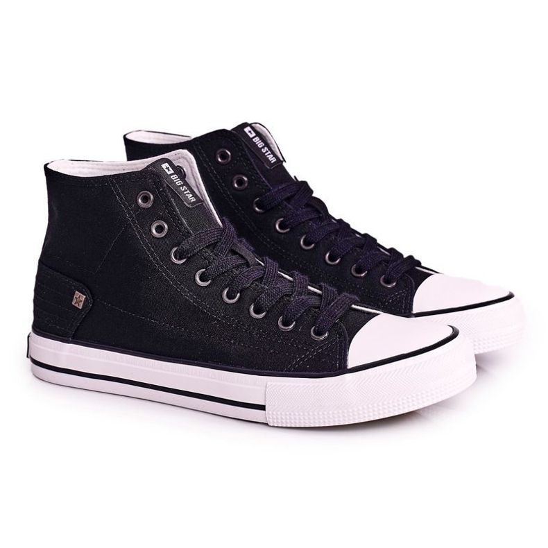 Tênis de cano alto masculino clássico Big Star DD174249 preto