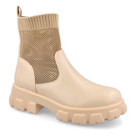 Botas de meia feminino Workers Beige Stormy castanho