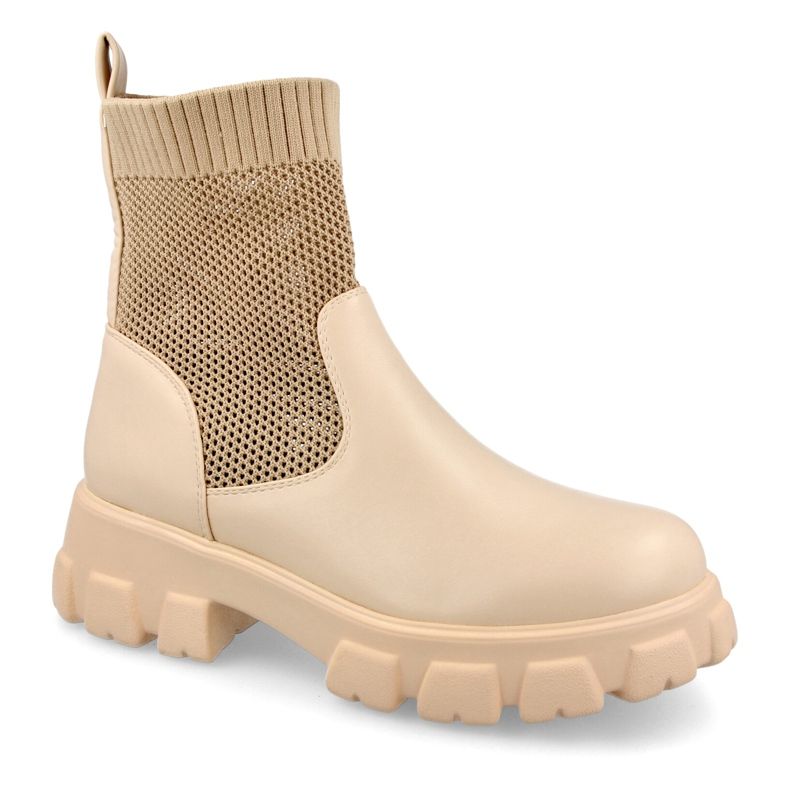 Botas de meia feminino Workers Beige Stormy castanho