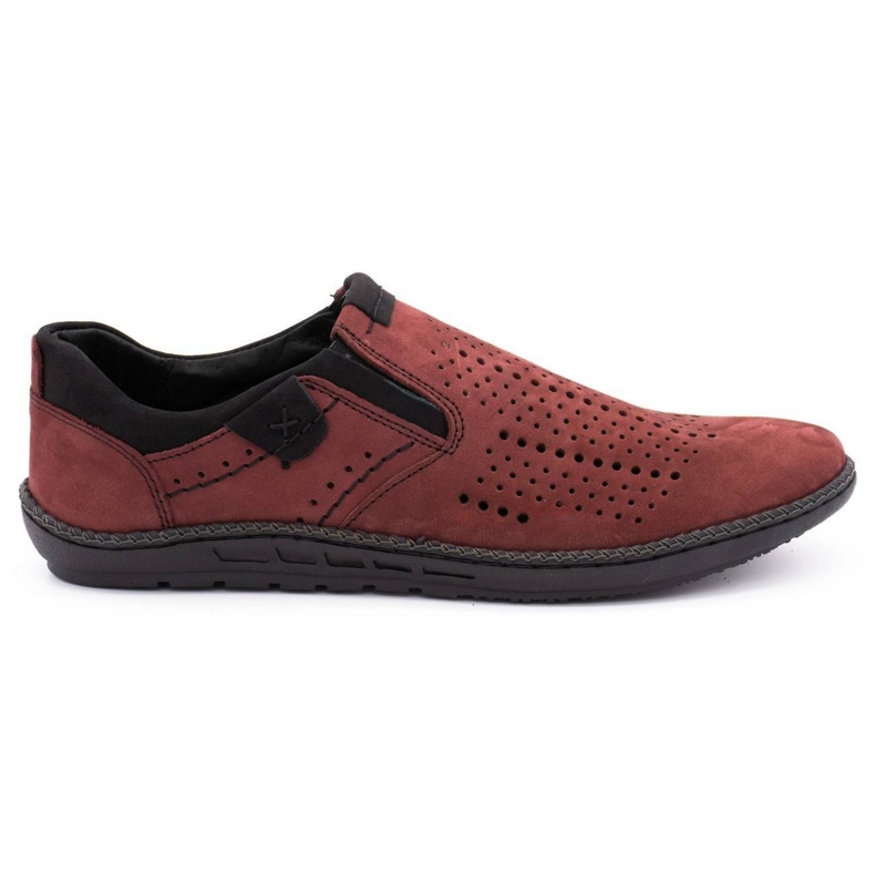 Polbut Sapatos masculinos 401 Borgonha verão vermelho