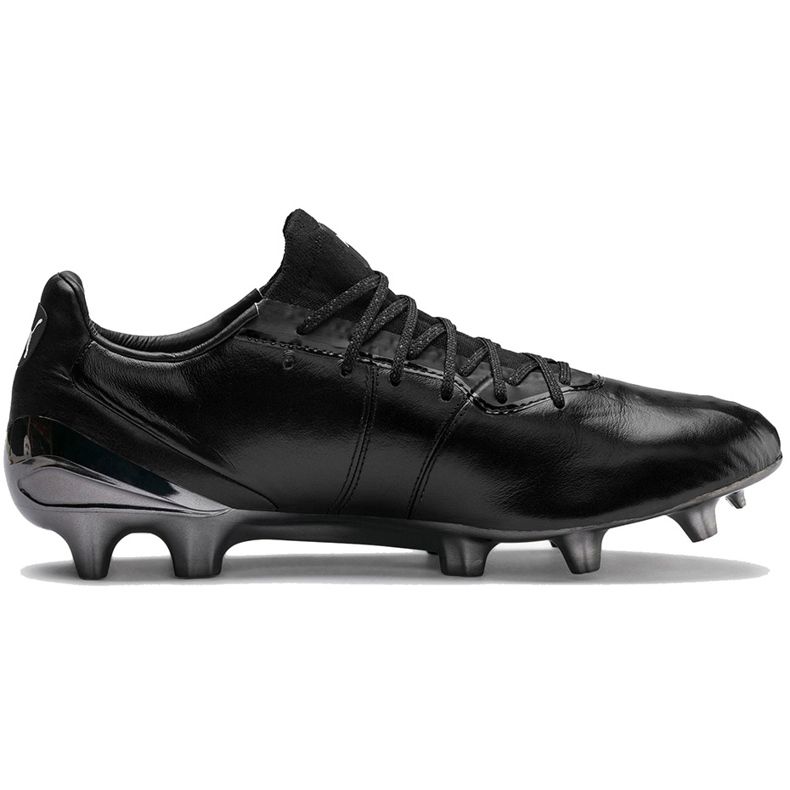 Botas de futebol Puma King Platinum Fg Ag pretas 105606 01 preto preto